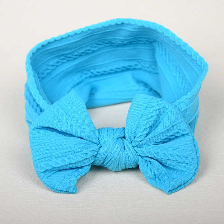 Wholesale Soft Stretchy Head Wrap Bow Elastics Nylon Headbands Baby Bow Headband for Baby Girls Swaddle Hair Accessories