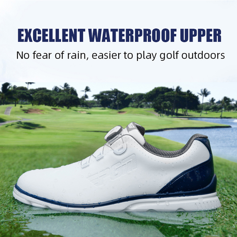 PGM XZ261 spike less men golf shoe spring knob laces golf shoes企业官网
