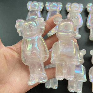 Thiên Thần Tự Nhiên Chất Lượng Cao Arua Rose Quartz Bearbrick Và Kawss Rose Quartz <span class=keywords><strong>Bear</strong></span> Làm Quà Tặng _ XCG - Product Image 6