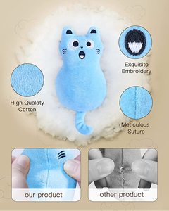 Juguetes de hierba gatera para gatos, almohada de juguete interactiva con sonido sonajero para gatos de interior - Product Image 6