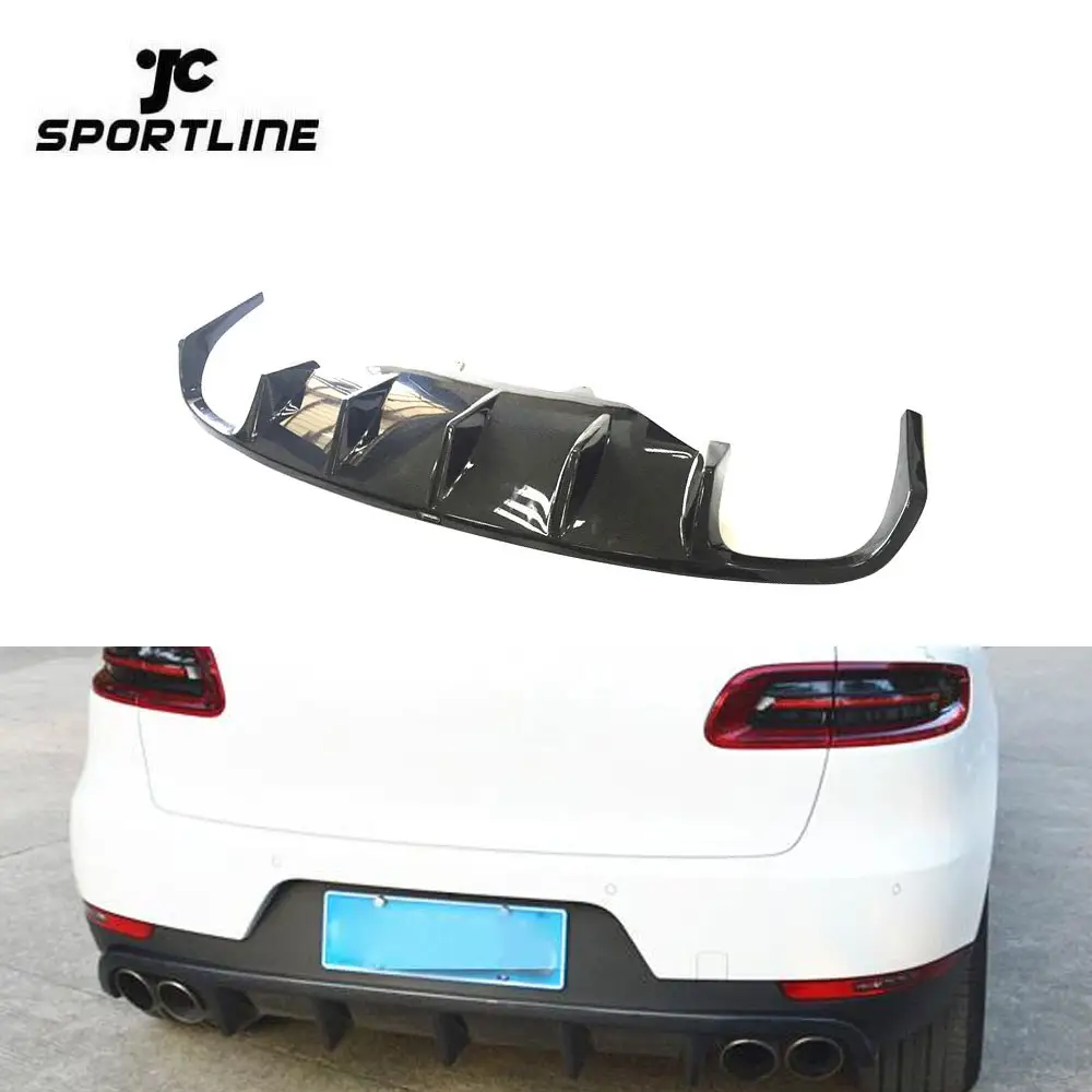 Lame de pare-choc arrière en Fiber de carbone, accessoire de voiture, pour Porsche Macan, 2014