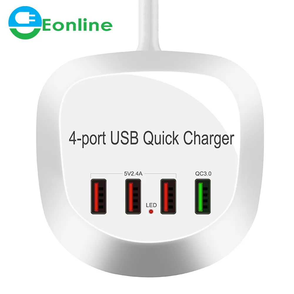 Chargeur mural USB 4 Ports tout-en-un, 100 — 240V, adaptateur de voyage, prise ue US UK AU, pour téléphone