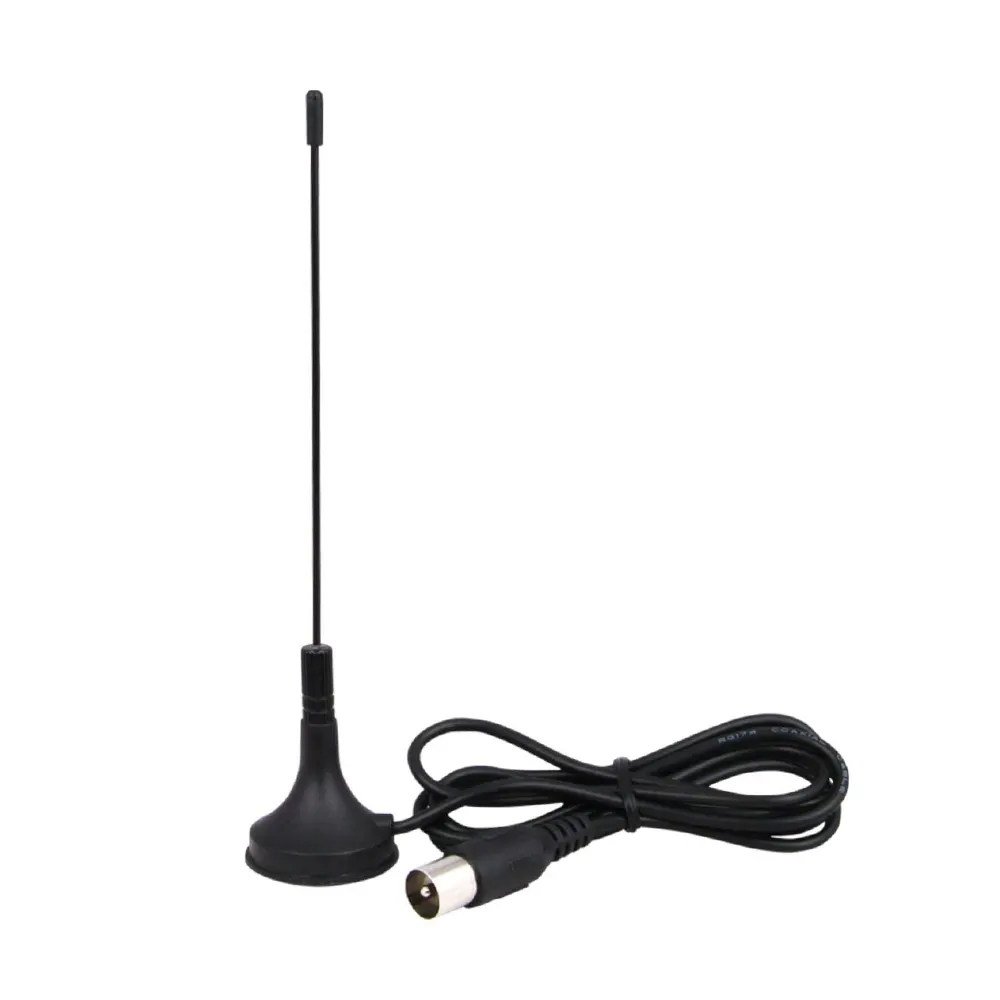 Antenne TV numérique UHF VHF DVB-T Base magnétique HDTV intérieure 150mm x 30mm RG174/RG58 KSWT-015 longueur d'onde verticale CN;JIA noir 3DBI <2