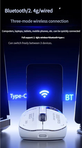 Biểu tượng tùy chỉnh nút bên ABS di động <span class=keywords><strong>Bluetooth</strong></span> có thể sạc lại chuột không dây với màn hình hiển thị chức năng - Product Image 3