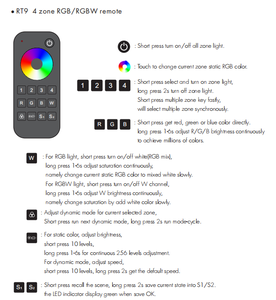 RGB RGBW 4PIN 5PIN Светодиодная лента RT9 и VP контроллер 4 зоны RF беспроводной пульт дистанционного управления RGB RGBW Светодиодная лента - Product Image 6