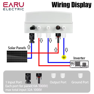 1 <strong>Input</strong> 1 <strong>Output</strong> Solar Photovoltaic PV Combiner Box With Surge Lightning Protection DC Fuse MCB Waterproof Box IP65 EA-CB-PV-8-I - Product Image 6
