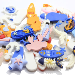 Dễ thương nhựa biển Bãi biển cát động vật rêu thuyền buồm/Neo/Helm/ván lướt sóng/Mòng Biển thu nhỏ flatback DIY Slime DIY Kit - Product Image 5