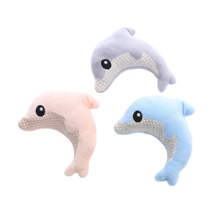 Juguete masticable en forma de delfín ecológico directo de fábrica para gatos Material de felpa súper suave con suministros para mascotas de hierba gatera - Product Image 5