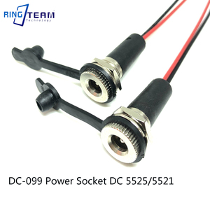 5.5*2.1/2.5ซ็อกเก็ต DC ซ็อกเก็ตสูงในปัจจุบันโลหะเต็มรูปแบบ DC-099เกลียวแผงหญิงแจ็คพาวเวอร์ด้วยลวด DC ชายหญิง - Product Image 3
