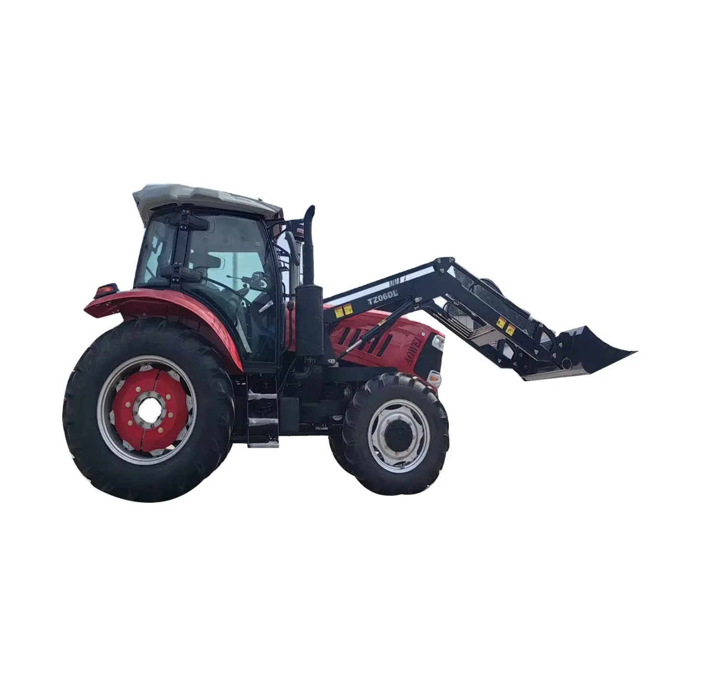 Cinese 4WD 140hp con grande pneumatico e caricatore frontale agricoltura trattore agricolo con attrezzature macchine agricole