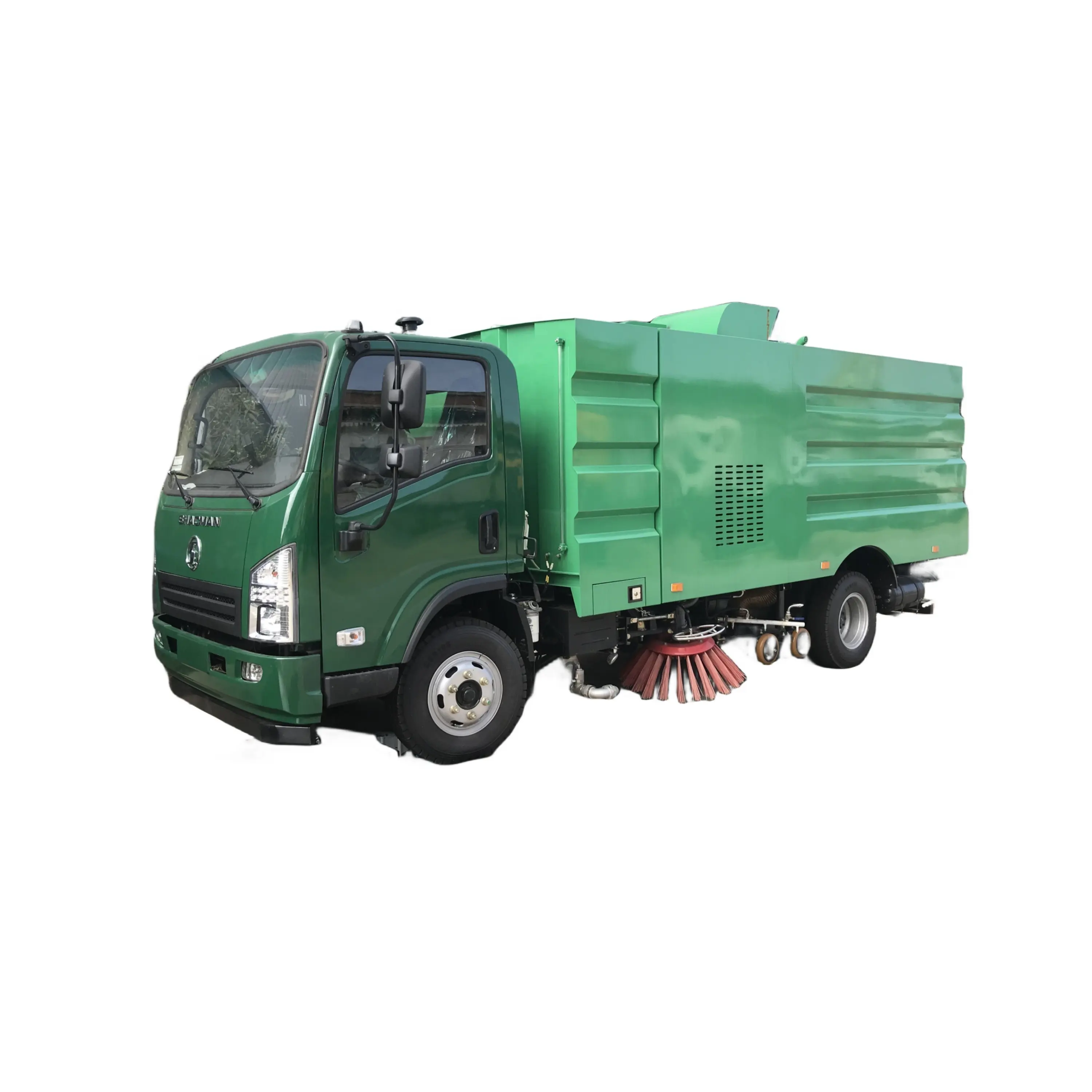 शेकमैन 9 सीबीएम स्ट्रीट स्वीपर ट्रक 9 टन पानी की टंकी रोड स्वीपर सफाई लाइट 9 सीबीएम रोड स्वीपर ट्रक बिक्री के लिए