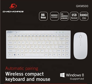 Teclado y ratón inalámbricos para juegos, conjunto de 86 teclas Mini Bt y ratón para Pc, ordenador y portátil, 2,4g - Product Image 6