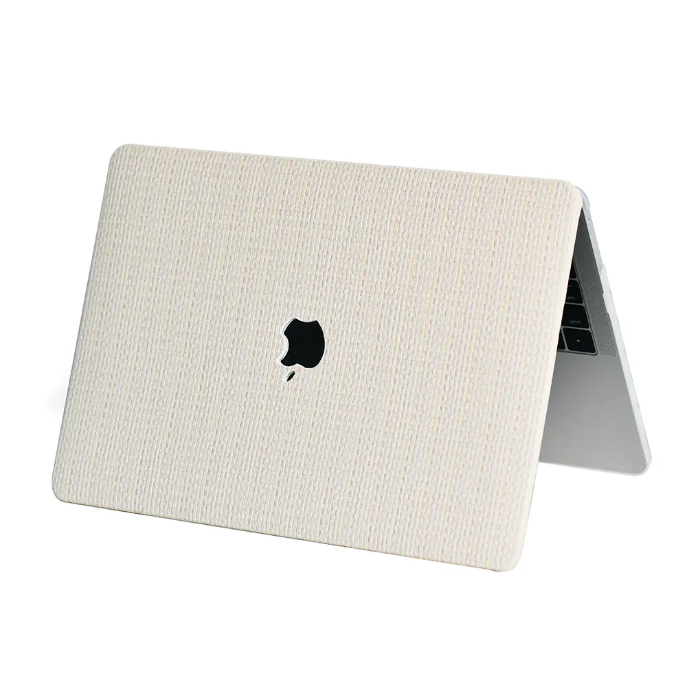 เคสทอโลโก้แบบมีรูสำหรับ Macbook Pro 13.3หนัง PU ลายหนังสีขาวดำ