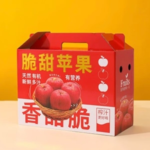 Custom Fruit <strong>Apple</strong> Strawberry Cardboard Boxes for Vegetable Sale With Handle Cardboard Boxes for <strong>Apples</strong> - Product Image 5