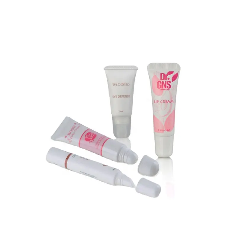 Gloss labial vazio de 10ml e 15ml, tubos de espremer, mini tubo macio para embalagem de cosméticos
