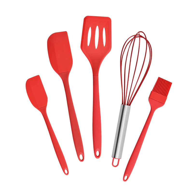 Spliced baking 5-piece set-red