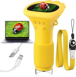 2&quot; Pocket Mini <strong>Microscope</strong> for Children Kids with 8 LEDs Digital <strong>Microscope</strong> with Adjustment Button <strong>Science</strong> Portable <strong>Microscope</strong>