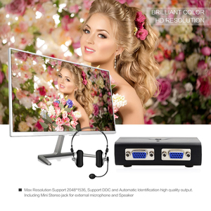 JideTech 2端口USB VGA KVM交换机，带USB集线器和音频以及2pcs KVM电缆 - Product Image 3