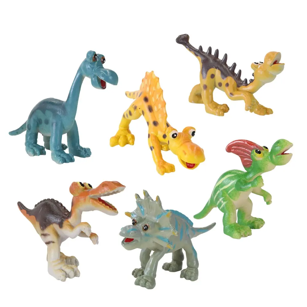 A granel crianças modelo conjunto dos desenhos animados 3d dinossauro, brinquedo