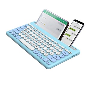 2024 nuevo 78 teclas redondas multifuncional 4 canales teclado inalámbrico Blue tooth con ranura para Tablet PC y teléfonos móviles - Product Image 1