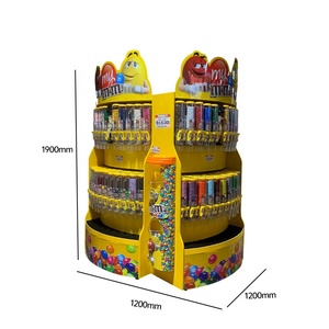 Tùy chỉnh lớn kim loại và nhựa kết hợp tầng thường vụ số lượng lớn màu kẹo hiển thị giá đường cục hiển thị đứng - Product Image 3