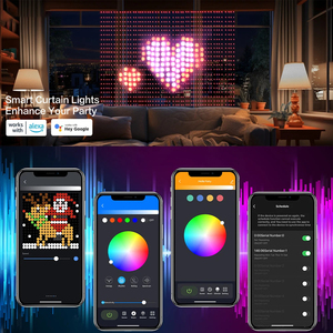 Smart DIY Picture Curtain <strong>String</strong> Light Bluetooth APP Control Symphony RGB Light Smart Programming <strong>LED</strong> Light <strong>String</strong> Garland Decor - Product Image 2