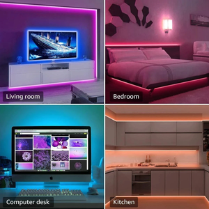 USB LED-Licht leiste RGB CCT mit Bluetooth DIY Beleuchtung TV Desktop-Bildschirm Hintergrund beleuchtung Farbwechsel Schlafzimmer Dekoration 5M Länge - Product Image 4