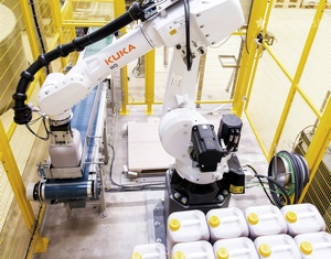 KUKA <strong>Robot</strong> Palletizing <strong>System</strong> - Automated Material <strong>Handling</strong> Solution for Logistics, Warehousing <strong>and</strong> Production Line Integration - Product Image 4