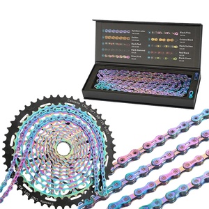 SUMC bisiklet zinciri 9/10/11/12 hız 116/126L gökkuşağı serisi Hollow zincir yol bisikleti MTB Missinglink için uyumlu - Product Image 1