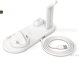 Cargador inalámbrico 4 en 1 de 15W directo de fábrica, entrada tipo C, salida 9V/2A, Compatible con auriculares Apple Watch, teléfono móvil EU QC3.0 - Product Image 5