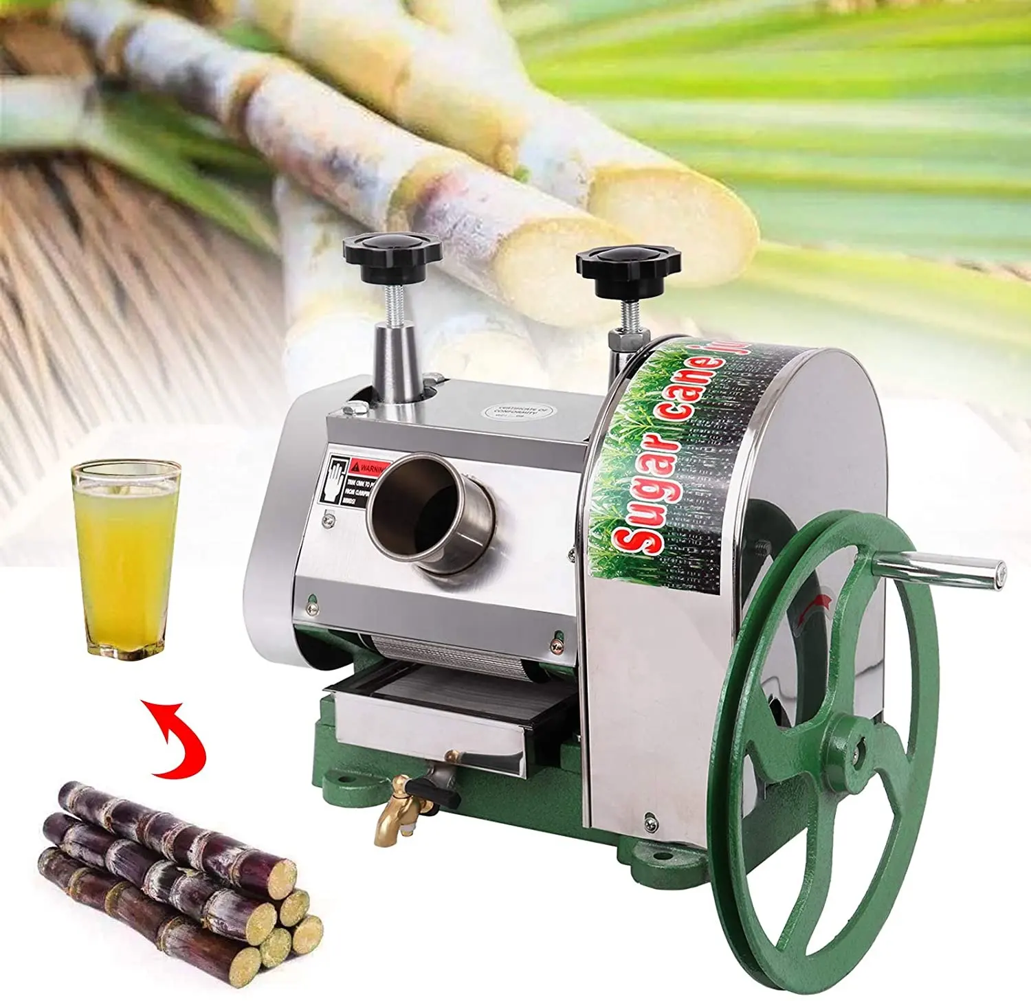 50KG/H Capacity Manual Sugarcane Juice Machine Hand Operated Sugarcane Juicer