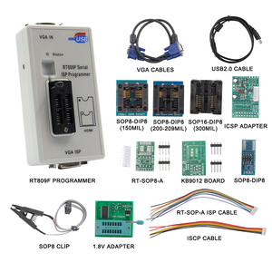 EMMC RT809F Serial ISP Programmer VGA LCD with RT-SOP8-A Simple Adapter Universal Programmable Calculator