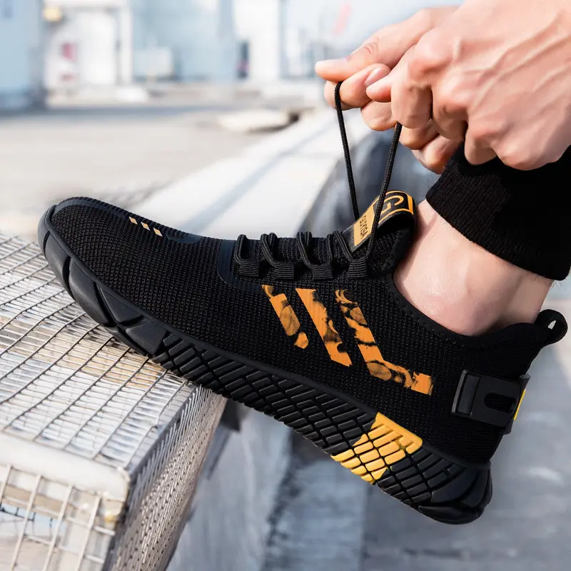 Wejump Anti Slip Aço Toe Leve Resistente ao Desgaste Segurança Proteção Construção Site Algodão Sapatos