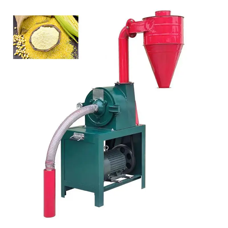 Mini Poultry Feed Grain Grinding Machine Self-priming Rice Corn Herbs Cereal Grinder Flour Mill Crushing Machine