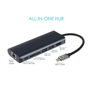 Vendita calda hub usb 6 in 1 tipo-c a rj45 porta ethernet tipo-c a hub multifunzione - Product Image 6
