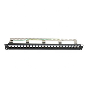 卸売19 ''1USTPブランク24ポートパッチパネル、バックバーシールドモジュラー分布空フレームパッチパネル - Product Image 2