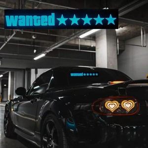 Custom EL <strong>LED</strong> Light Sign for Automobile Car Truck Blinking Animation Windshield Logo Wanted <strong>5</strong> Stars - Product Image 4