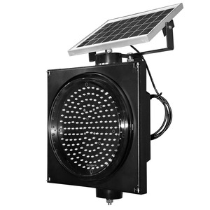 FAMA 300mmイエローLEDソーラー交通制御信号ライト12V安全スローダウン警告ライト - Product Image 3