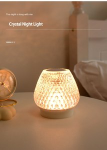 迷你七彩夜灯USB音频水晶台灯带TF FM充电卧室环境发光二极管灯智能扬声器无线 - Product Image 2