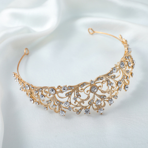 बारोक राजकुमारी क्रिस्टल गैंडों के लिए बाल मुकुट हेयर क्राउन हेयरबैंड - Product Image 4