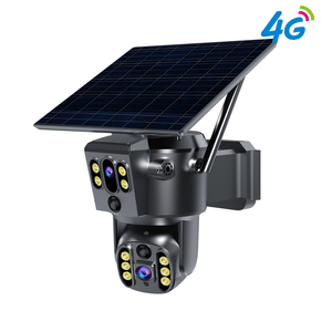 Shirestar Venta caliente 4G Cámara de red solar Ptz Sensor de seguimiento de movimiento Cámara de seguridad de doble lente Panel solar al aire libre - Product Image 1