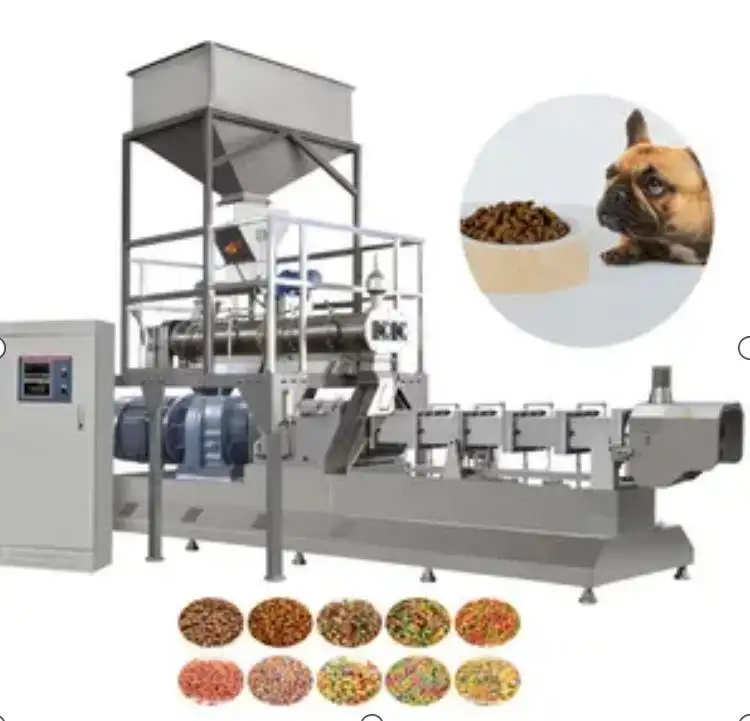 Mesin manufaktur makanan hewan peliharaan kapasitas berbeda jalur produksi makanan anjing pelet anjing peliharaan