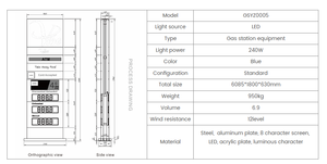 ที่กำบังปั๊มน้ำมันต้นทุนต่ำสถานีบริการน้ำมันมีค่าใช้จ่ายโลโก้ที่กำหนดเองดีไซน์ทันสมัย - Product Image 3