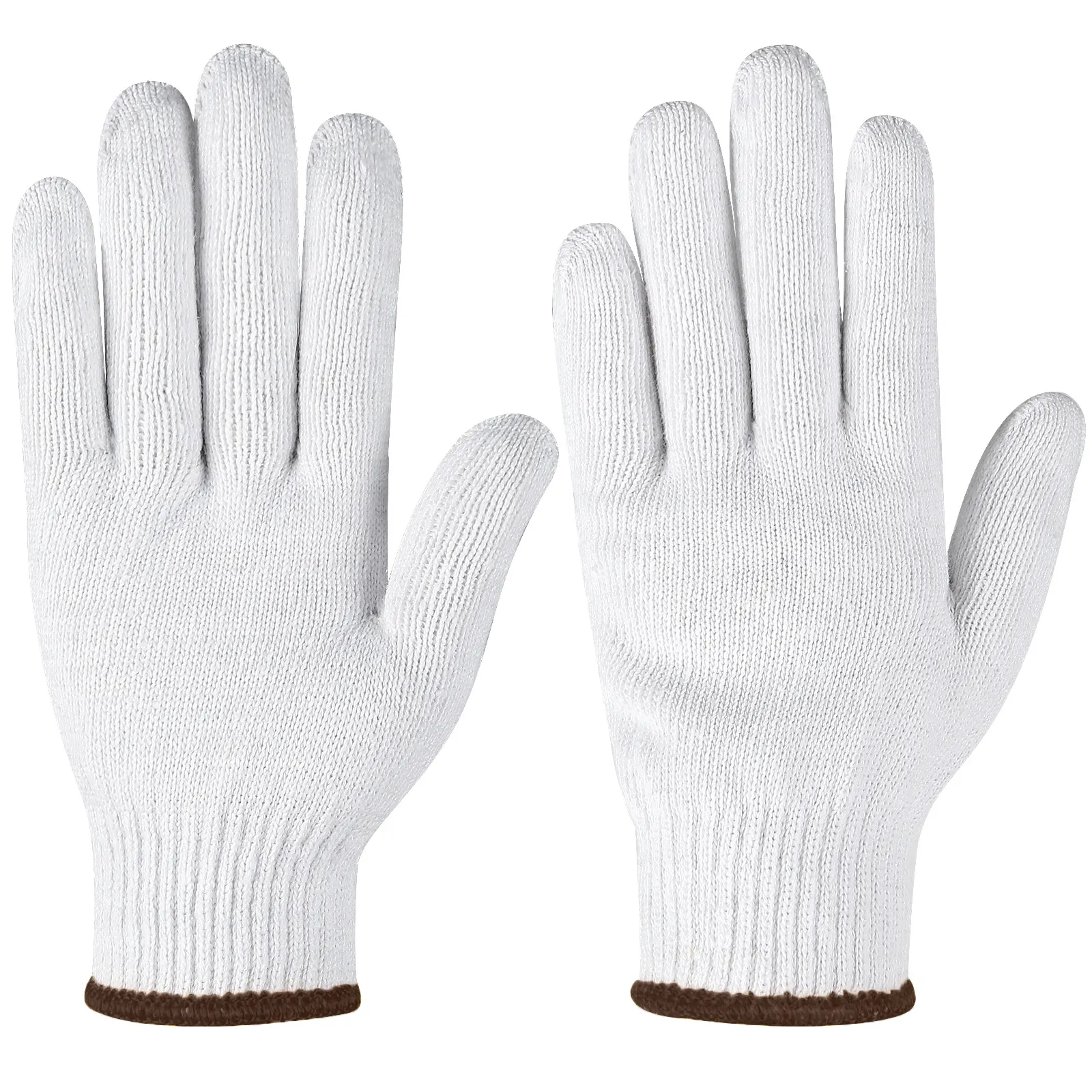 Atacado 7 10 Gauge Cheap Labor Hand Protection Segurança Luvas De Trabalho Luvas De Malha De Algodão Branco