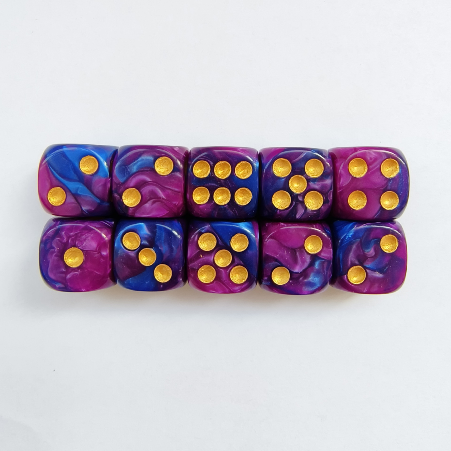 10-piece purple blue