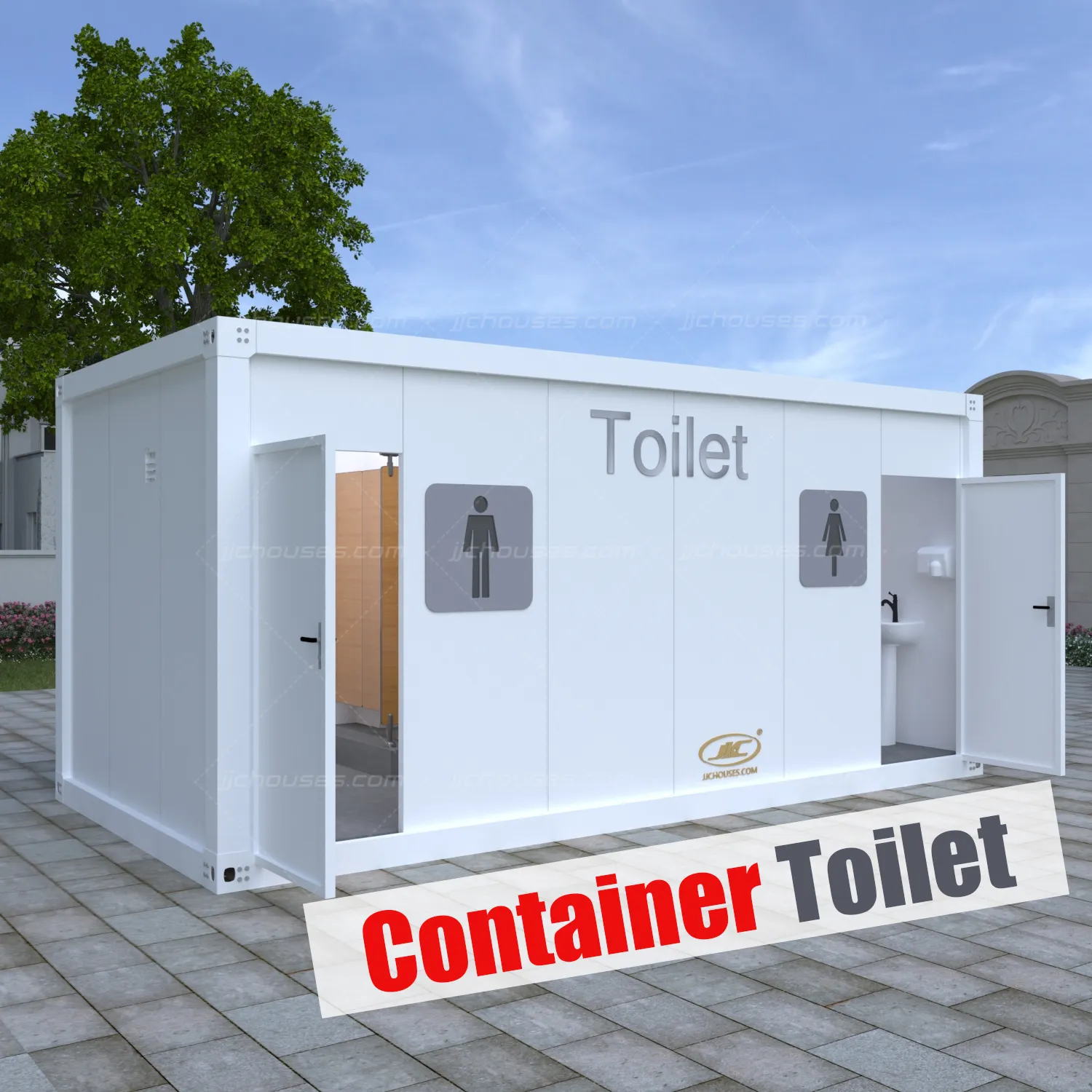 Fertighaus verkauf Luxus tragbare selbst öffentliche Lagerung reinig bare Unisex eps kleine mobile Kabine im Freien bewegliche Container Toilette