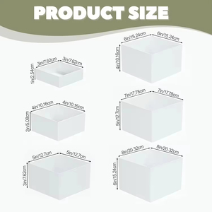 Acrylic hiển thị thực phẩm đứng Khối lập phương Acrylic ngọt ngào hiển thị đứng Acrylic trắng Acrylic 5 mặt hộp hiển thị trung tâm hiển thị Acrylic đứng - Product Image 2