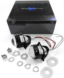 เลนส์โปรเจคเตอร์ LED 2.5นิ้ว6000K หลอดไฟหน้ารถอุณหภูมิแสงสีสำหรับรถยนต์รถบรรทุกเลนส์โปรเจคเตอร์แบบ Bi-LED ขนาด3.0นิ้ว - Product Image 6