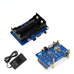 Raspberry Pi UPS HAT (B) 5V fuente de alimentación ininterrumpida 5A conector Pogo Pins de alta corriente para herramienta de desarrollo de Sensor Pi 4B - Product Image 1