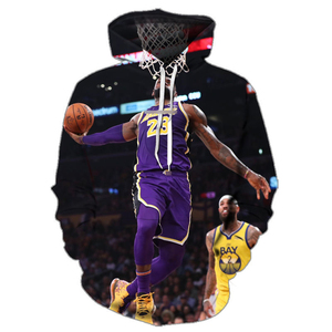 Mùa Thu Giản Dị Thời Trang 23 Bóng Rổ Mặc Chia Hoodie Jersey James Jersey Dệt Kim 3D Mỹ Kích Thước Áo Len Trùm Đầu Giới Tính Trung Tính - Product Image 6